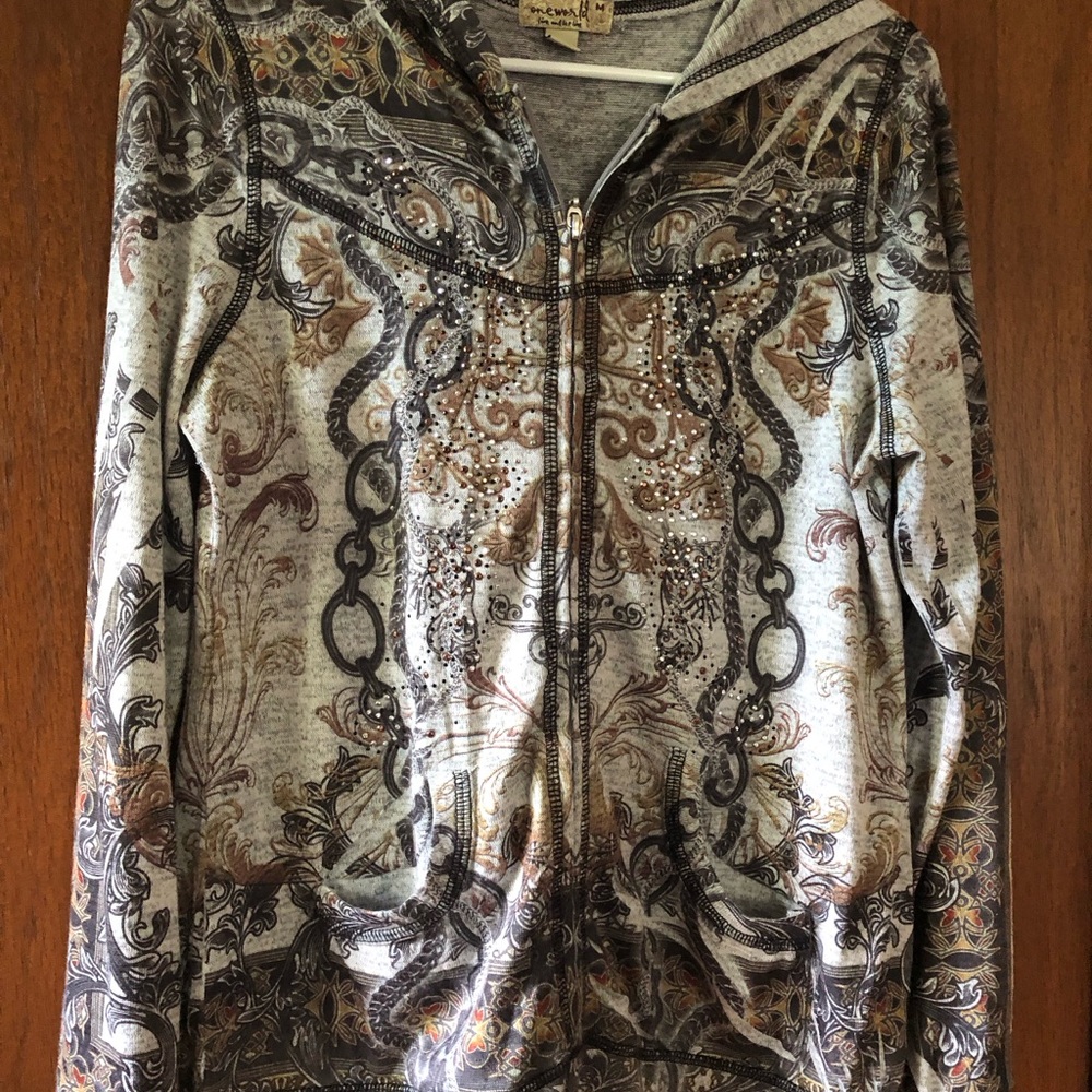 ONE WORLD Multicolor Patterned Hoodie